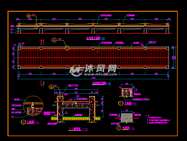 木栈道建筑结构施工图