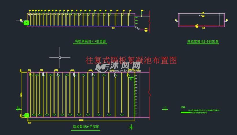 往复式隔板絮凝池布置图