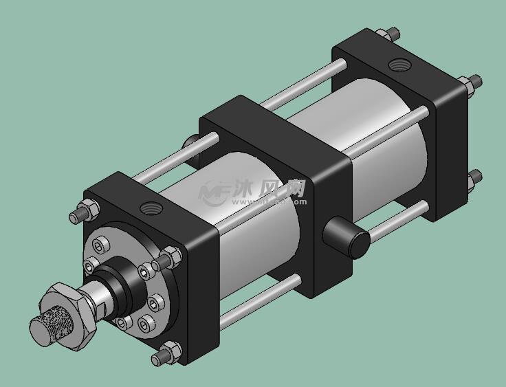 10A-3TC80B150中间铰轴型缓冲气缸 - solidw