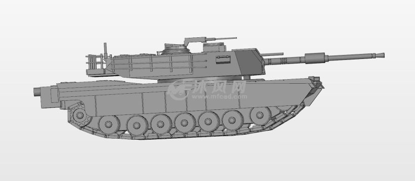 2013款m1艾布拉姆斯主战坦克左视图