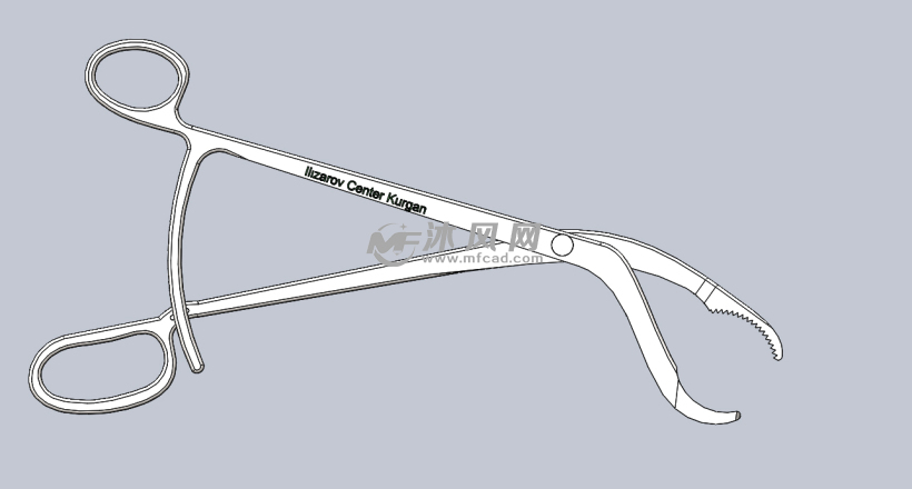 骨髓手术钳 solidworks中性文件类模型下载 沐风图纸