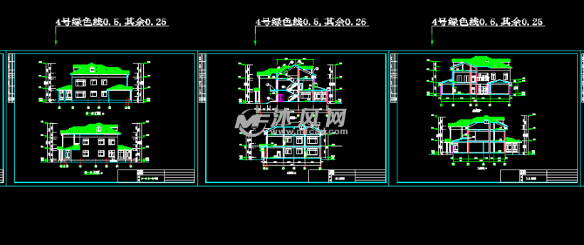 别墅建筑全套图纸 - cad别墅家装图纸下载,免费