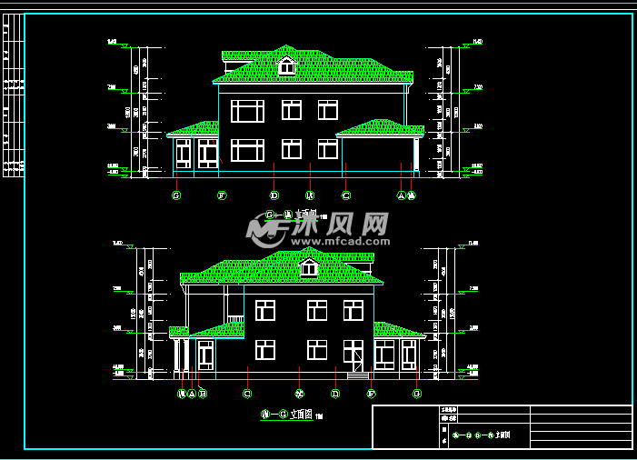 别墅建筑全套图纸 - cad别墅家装图纸下载,免费