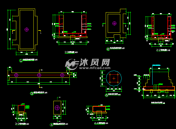 烟囱基础配筋图