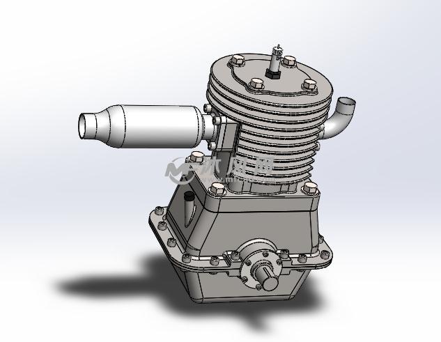 二冲程发动机三维模型设计