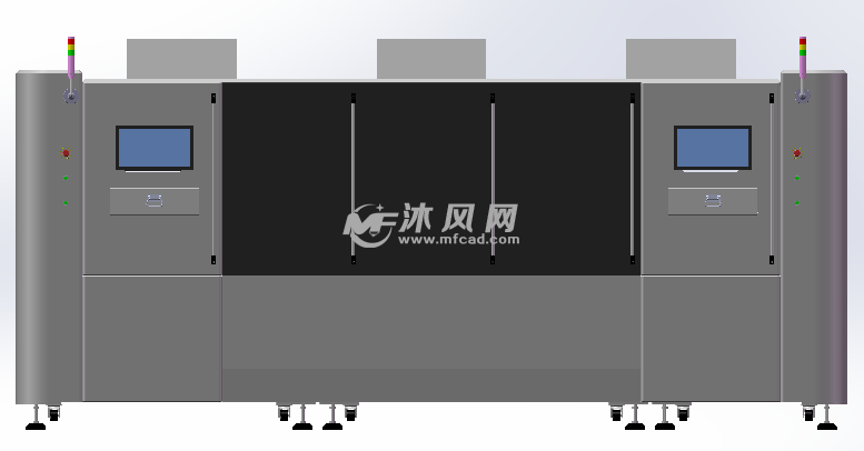 轮毂检测设备外观设计参考模型 - solidworks机
