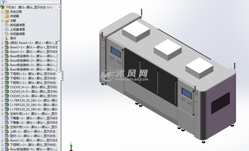 轮毂检测设备外观设计参考模型 - solidworks机