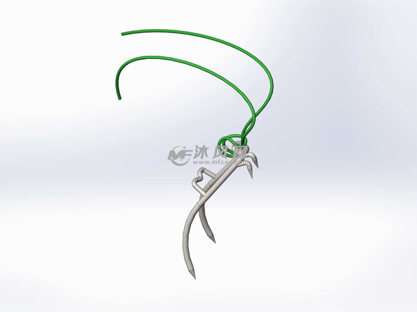 猫爪爬树器 - solidworks园林建筑模型下载