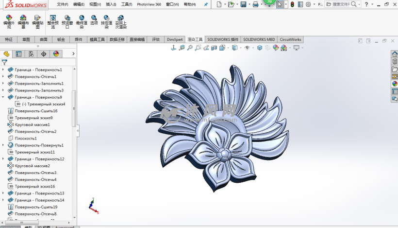 solidworks2016界面,solidworks界面 solidworks2016界面图,左侧显示为设计特征