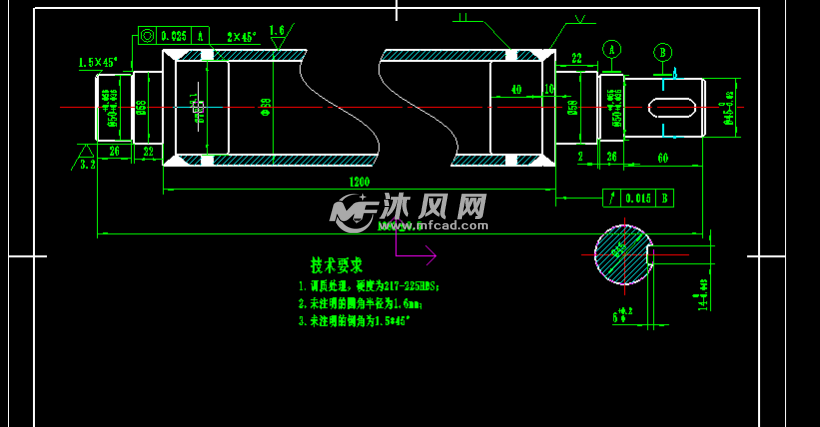 旋耕机刀轴图 - 农业机械装备 - 沐风图纸