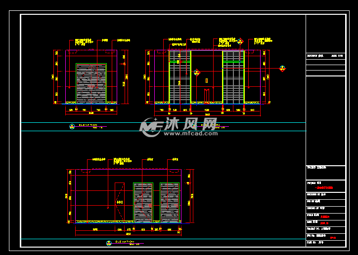 电梯厅立面图