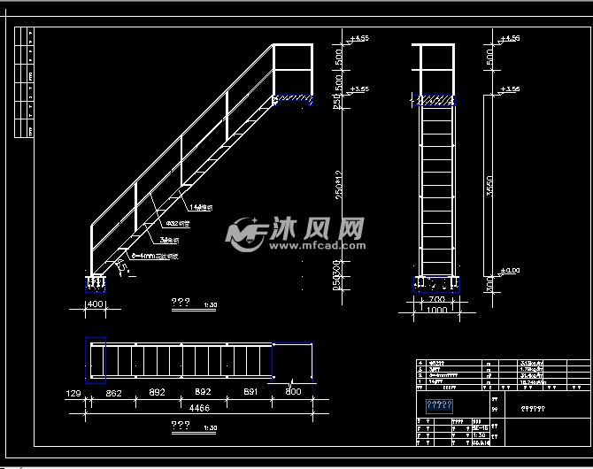 钢爬梯详图