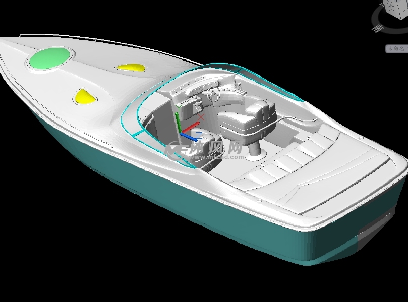 冲锋快艇cad模型 - 其他autocad机械图纸 - 沐风图纸