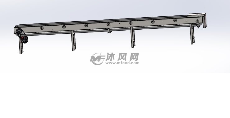 皮带式输送机模型设计 - solidworks机械设备模