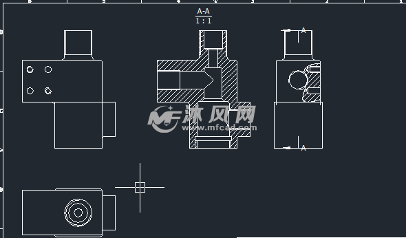 手压阀模型 - 阀体图纸 - 沐风网