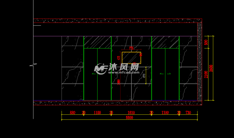 电梯厅立面图