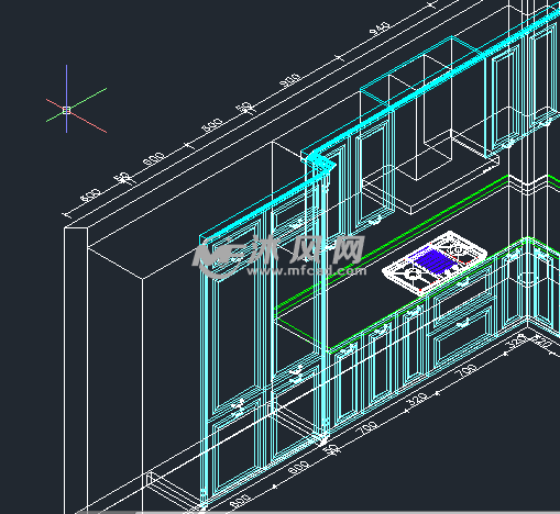 欧式三维橱柜模型设计图 - 家具家装 - 沐风网