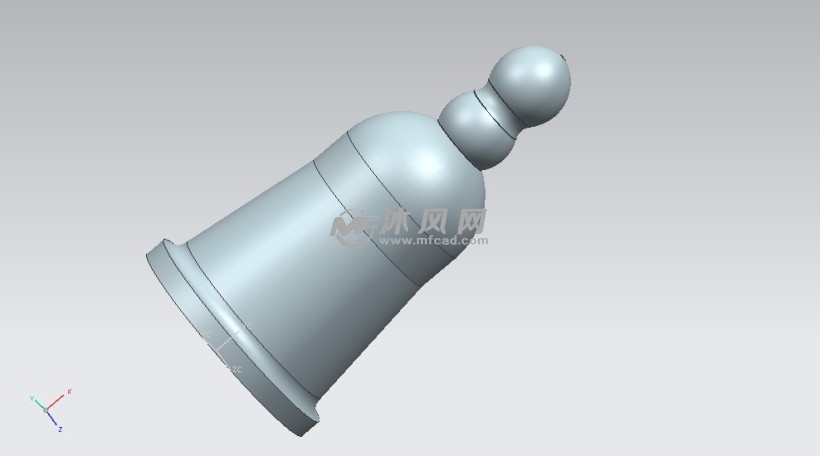 铃铛模型数控车削加工工艺及编程带三维工艺品两件套