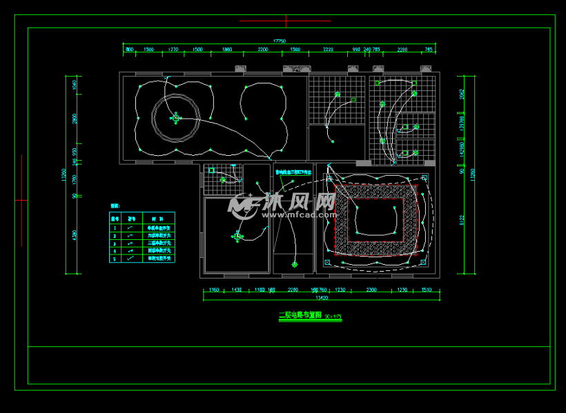 某住宅水电施工图带电路系统图 - AutoCAD住宅
