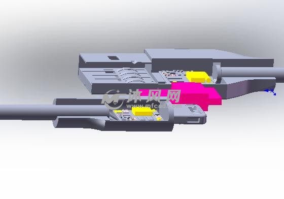 数据线完整内部结构模型 - 数码产品 - 沐风网