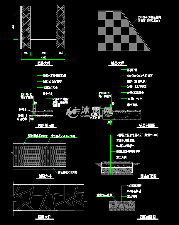 园路铺装大样图