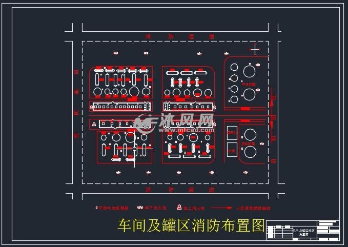 车间及罐区消防布置图