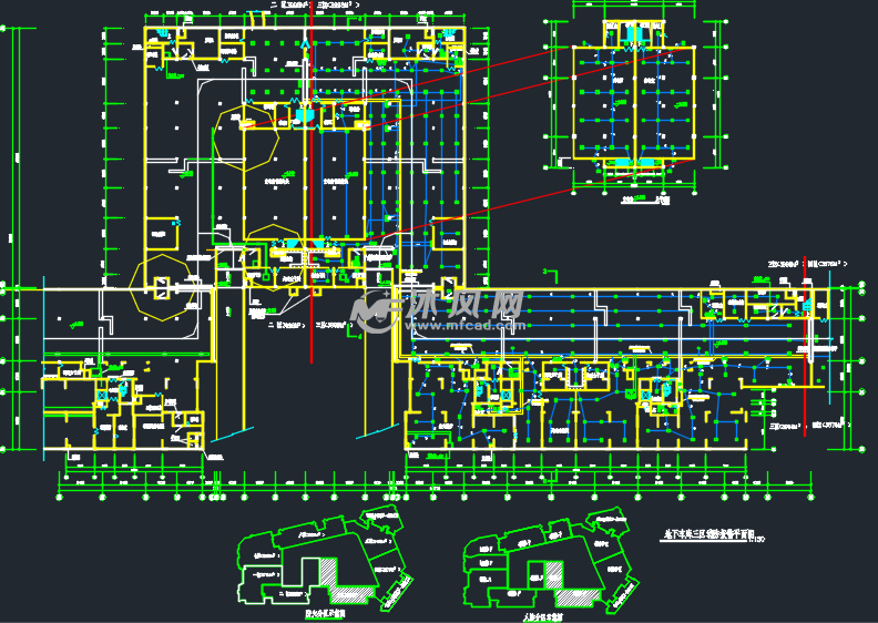 地下车库弱电监控消防报警设计图 - 公共建筑电