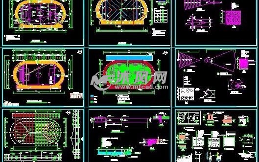 400米标准跑道 - cad体育场、操场建筑图纸下