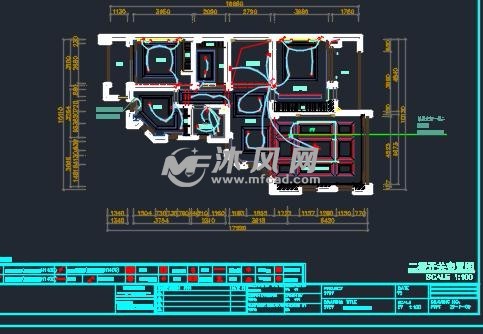 内装饰大号施工图-AutoCAD一般住宅及样板房豆图纸平面拼图片