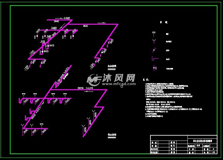 综合房给排水管道轴侧图