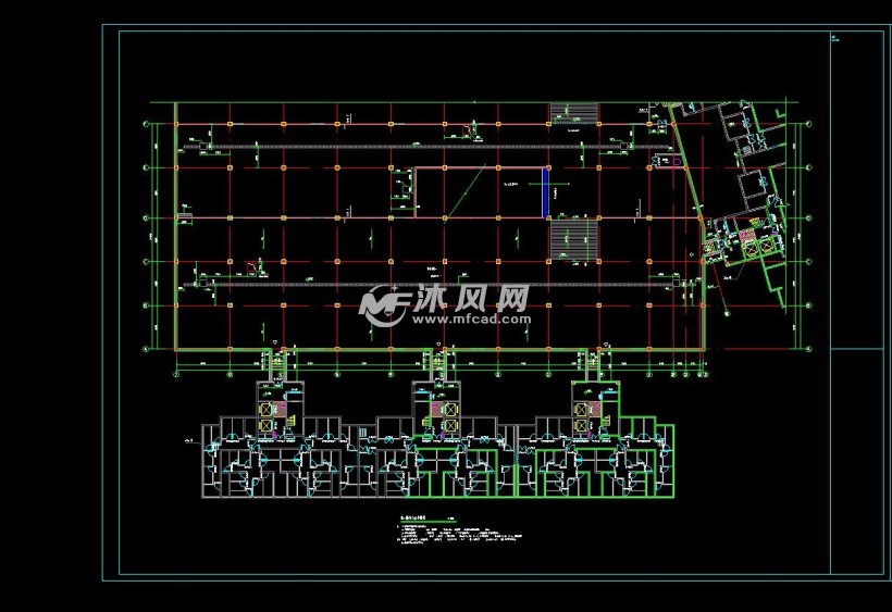 地下车库建筑设计图纸 - cad车站、车库建筑图