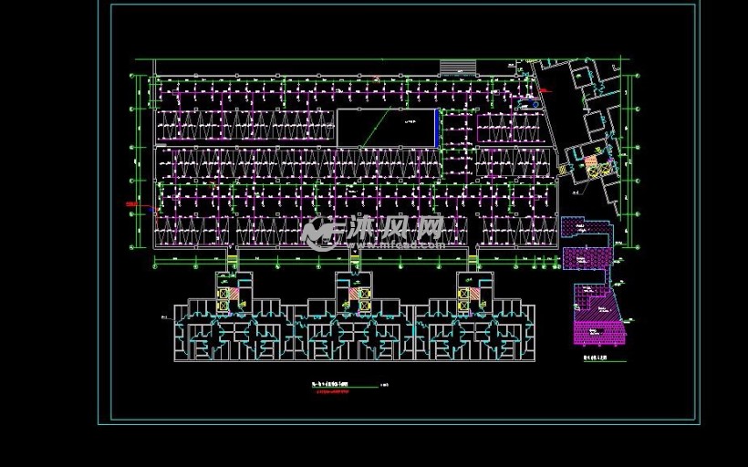 地下车库给排水、喷淋、消火栓系统设计图纸 