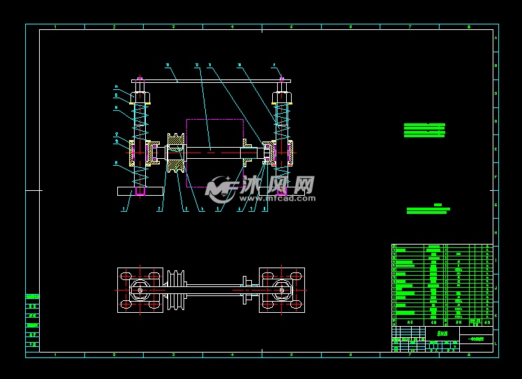 一种打磨装置装配图 - 机械加工 - 沐风网
