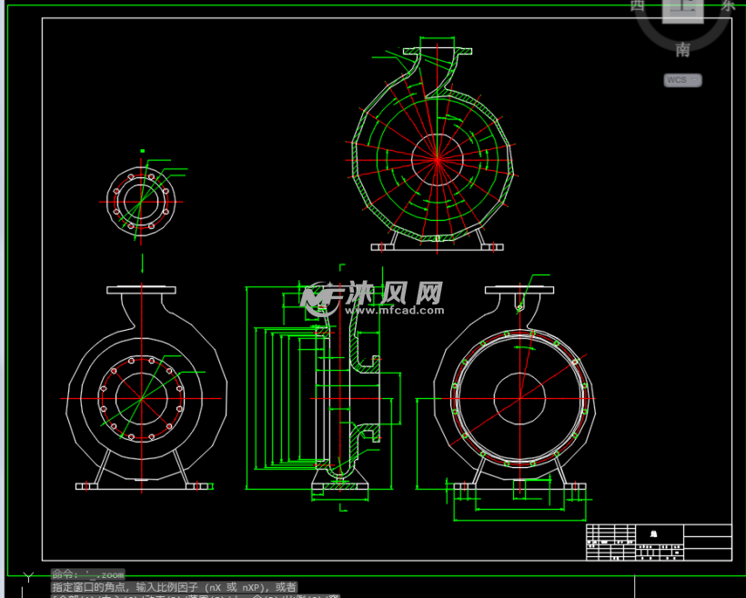 泵壳AUTOCAD图 - 机械加工 - 沐风网
