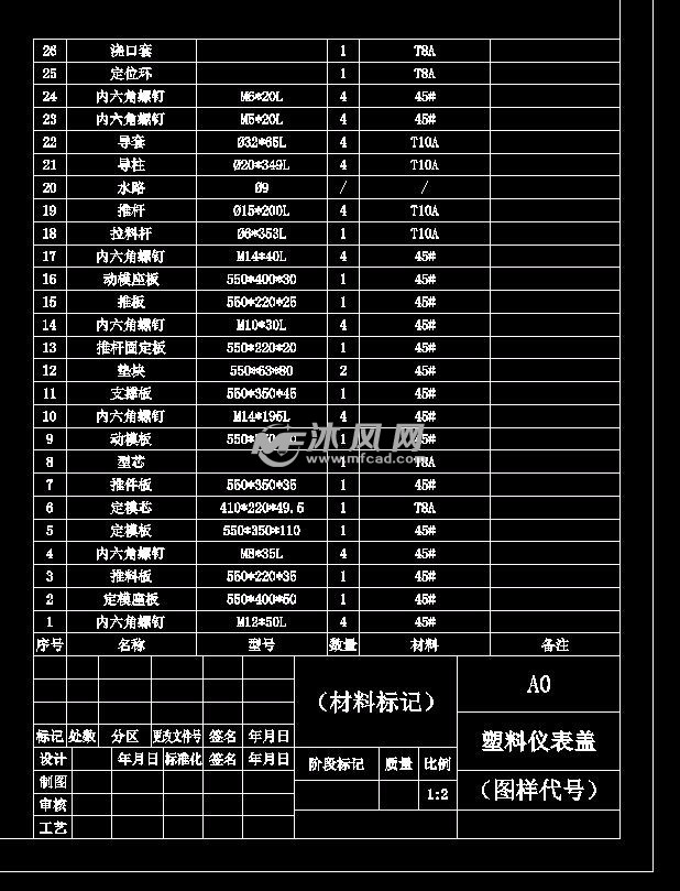 塑料仪表盖注塑模具设计