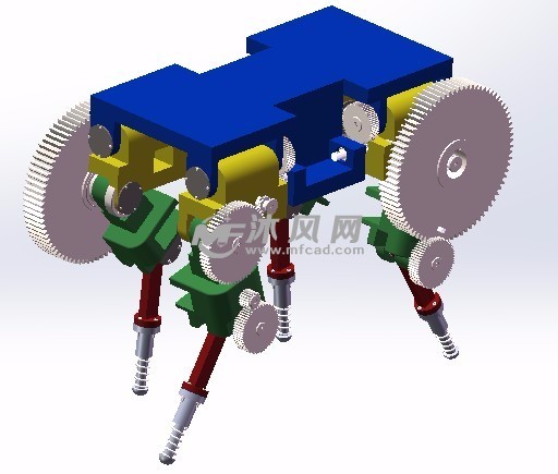 机械狗运动仿真 - 机器人模型 - 沐风网