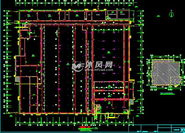 高层厂房给排水消防施工图 - cad给排水图纸下