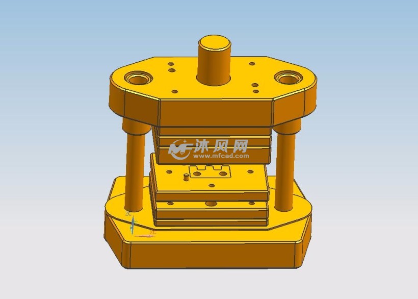 变压器铁芯e型垫片的冲压模具设计带三维图