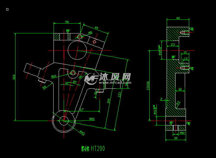 摆动式钻床夹具(摇臂零件)