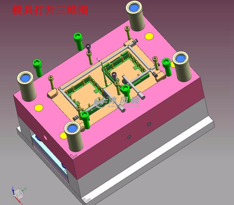 插座下盖注塑模设计 墙壁插座底框模具资料【三维ug】