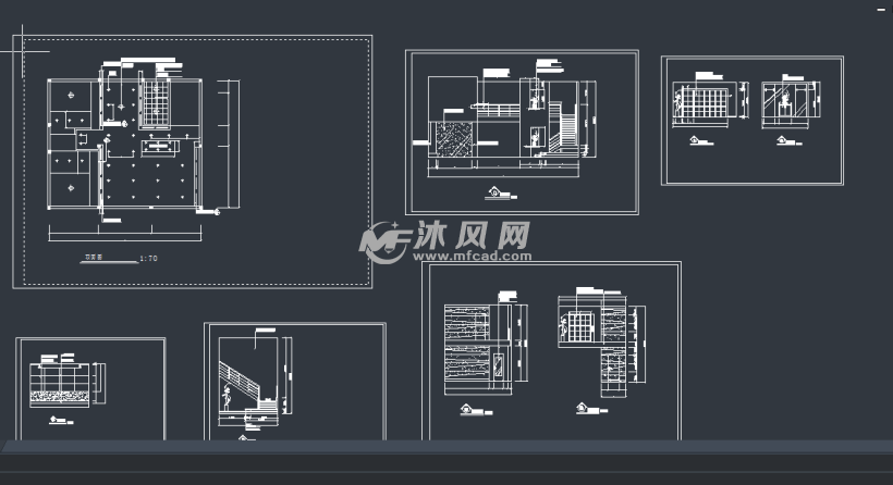 别墅简易装修图 - cad别墅家装图纸下载,免费别