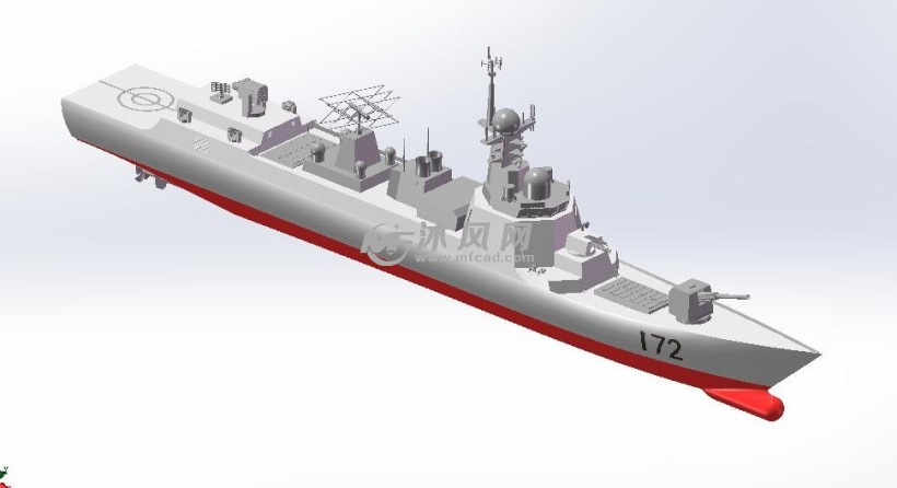 驱逐舰三维模型图纸