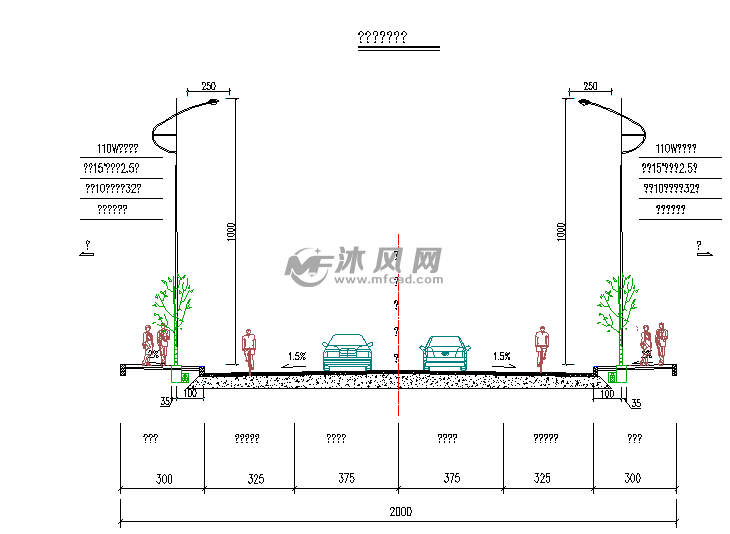 20m宽双向二车道照明工程设计套图