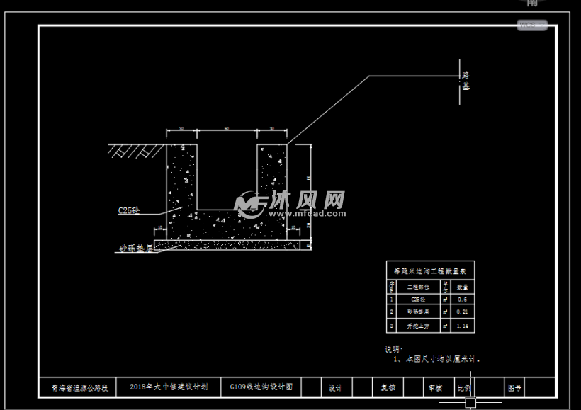 g109线边沟设计图