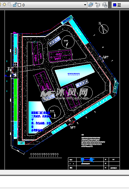 深基坑开挖施工现场平面布置图 - AutoCAD地基