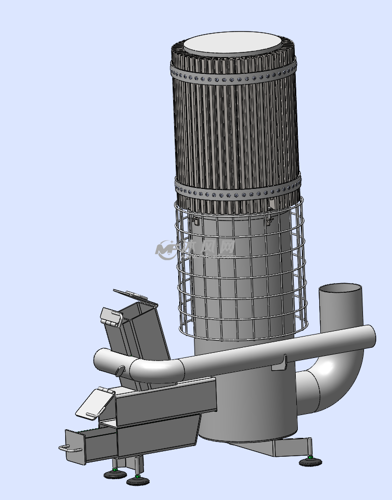 火箭炉三维模型图纸