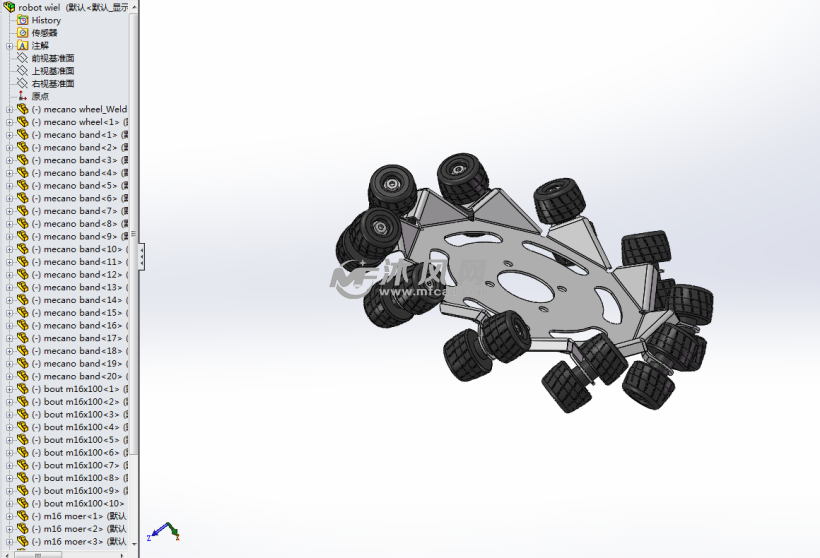 麦克纳姆轮全向轮三维模型