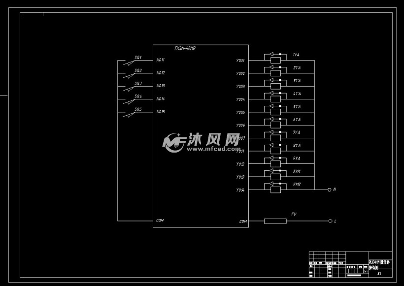 plc与外围元件接线图