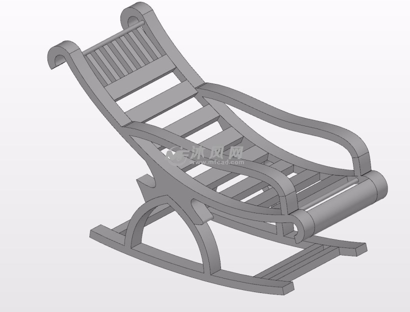 摇椅模型设计等轴视图