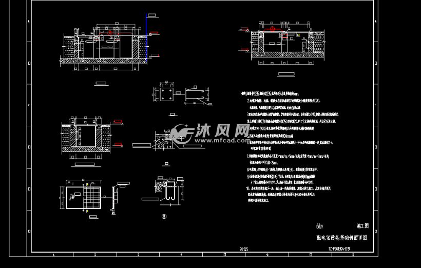 6kv配电室油浸式变压器全图设计图纸